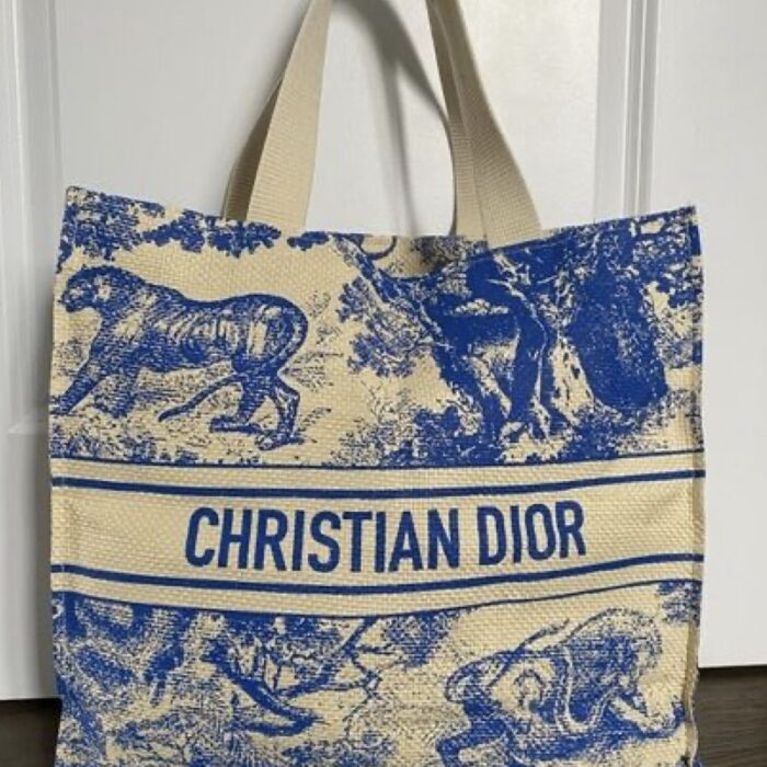 Sac plage Raphia bleu